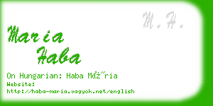 maria haba business card